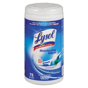 Lysol Disinfctng Wipe Sprng Wt 75UN