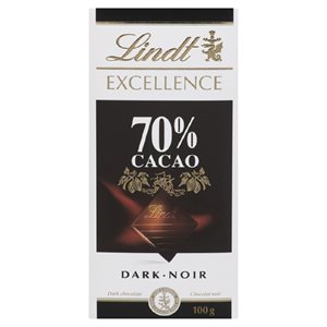 LINDT EXCELL BAR CHOC 70% CACAO 100GR