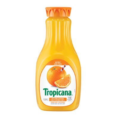 TROPICAN JUS ORANGE SANS PULPE 1.54LT