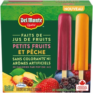 DelMonte Bars Berry & Peach 10x50ML