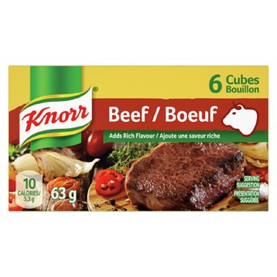 KNORR CUBE BOUILLON BOEUF (6) 63GR