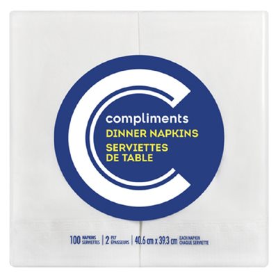 Comp Dinner Serviettes 100UN