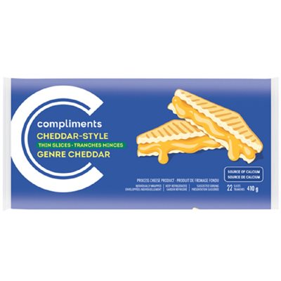 Comp Cheddar Style Slices Thin 410GR