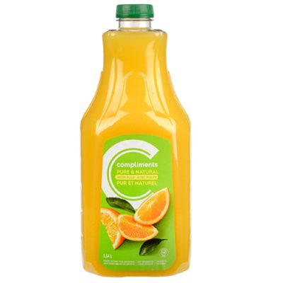 COMP JUS D'ORANGE AVEC PULPES 1.54LT