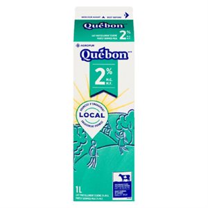 QUEBON LAIT 2% CARTON 1LT