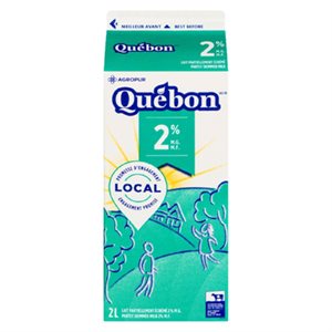 QUEBON LAIT 2% CARTON 2LT