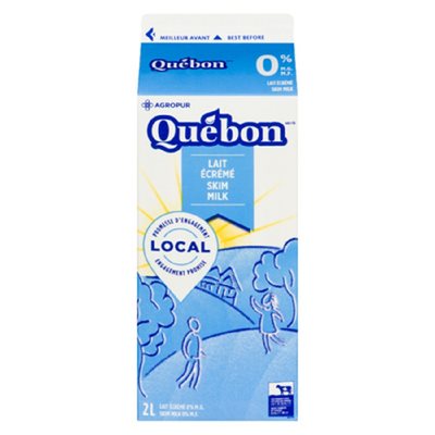 QUEBON SKIM MILK 2LT