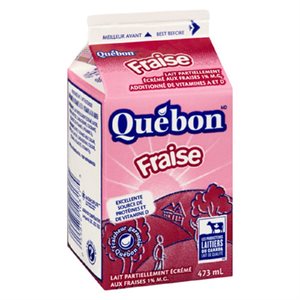 QUEBON LAIT AUX FRAISES 1% 473ML