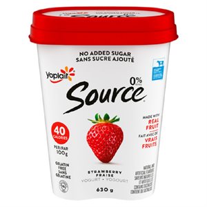 SOURCE YOG FRAISES 0% 630GR