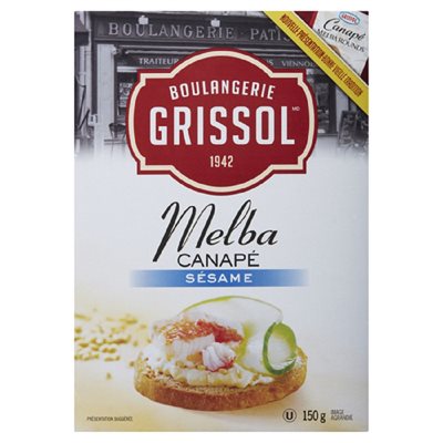 GRISSOL CANAPE MELBA SESAME 150GR