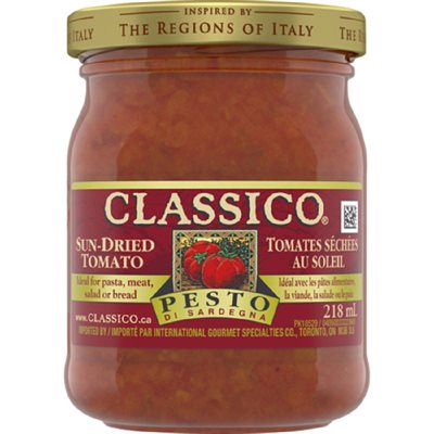 CLASSICO PESTO TOMATES SECHEES 218ML