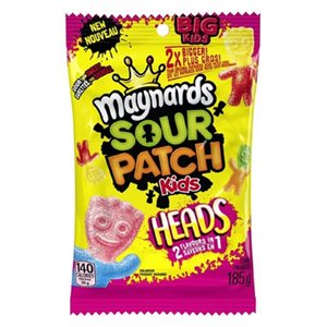 MAYNARDS BONBONS SOURPAT HEADS 185GR