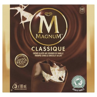 MAGNUM BAR CRM GL CLASSIQUE 3x100ML