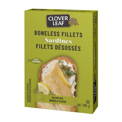 CLOVLEAF SARDINES HUILE D'OLIVE 106GR