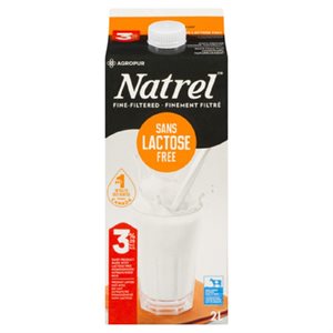 NATREL LAIT 3.25% SANS LACTOSE 2LT