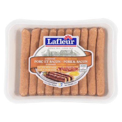 LAFLEUR SAUCISSE DEJ PORC & BACON 375GR