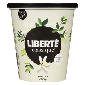 LIBERTE CLASSIQUE YOG 2.9% VANIL 650GR