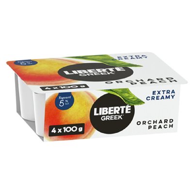 LIBERTE YOG GREC 5% PECHE DISC 4x100GR