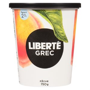 LIBERTE YOG GREC 2% PECHES 750GR