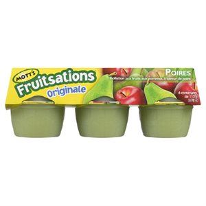 Motts Pear Apple 113G 6Pk 6x113GR