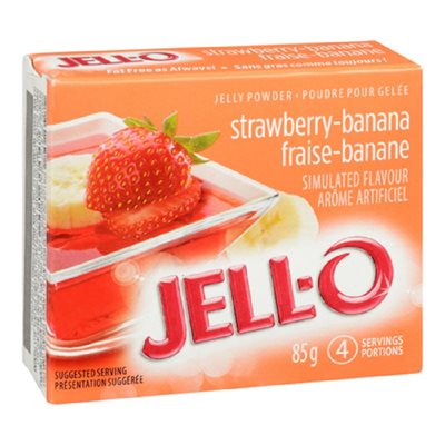 JELLO POUD PR GELEE BANANE FRAISE 85GR