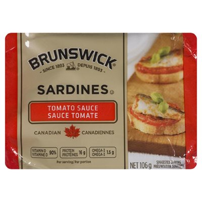 BRUNSWCK SARDINE SAUCE TOMATE 106GR