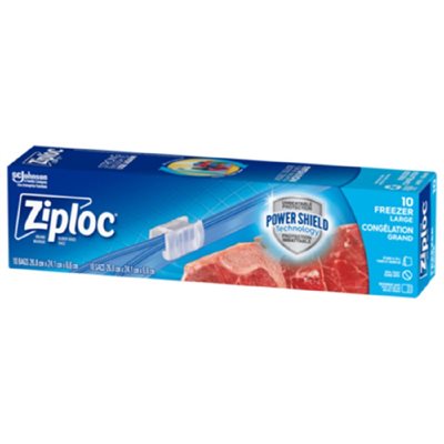 Ziploc Easy Zip Freezer Bag lg 10UN