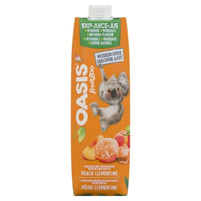 OASIS FRUITZOO JUS PECHE CLEMENTINE 960ML