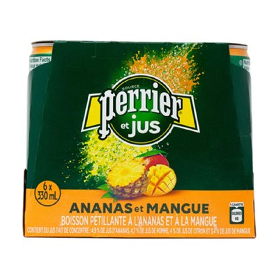 PERRIER EAU GAZ ANANAS MANGUE 6x330ML