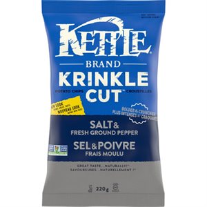 Kettle Chips Salt&Frsh Pepp 220GR