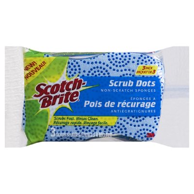 ScotchBr Scrub Dots Non-Scratc 1UN