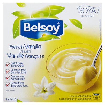 Belsoy Pudding French Vanilla 4x125GR