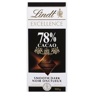 LINDT EXCELL BAR CHOC 78% CACAO 100GR