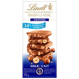 LINDT GRANDES NOISETTE LAIT 150GR