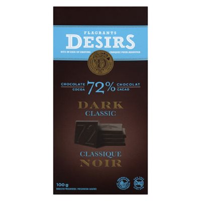 DESIRS CHOC.NOIR 72% CACAO 100GR