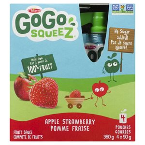 GOGOSQZ COMPOTE POMME FRAISE 4x90GR